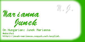 marianna junek business card